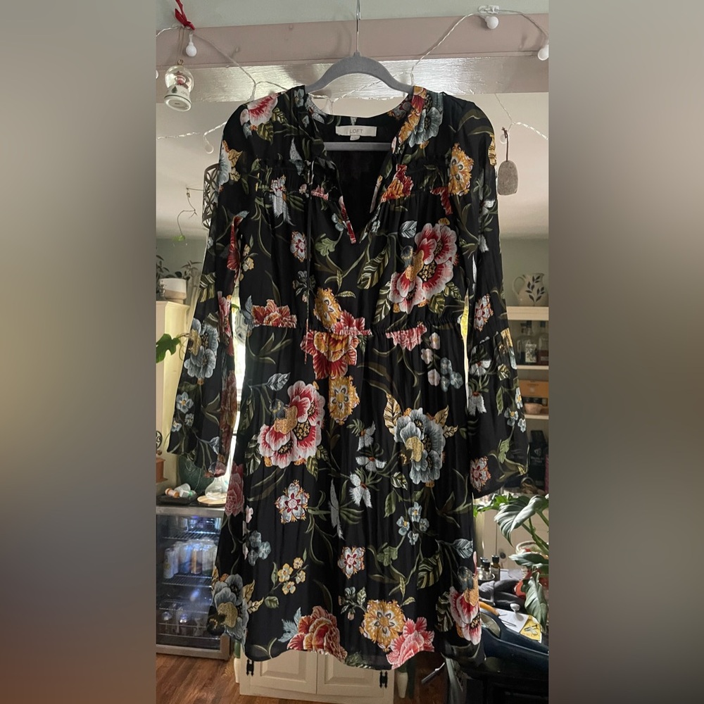 LOFT Multicolor Floral Dress